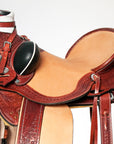 Western Horse Wade Saddle Leather Ranch Roping Mahogany