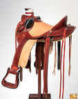 Western Horse Wade Saddle Leather Ranch Roping Mahogany