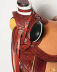 Western Horse Wade Saddle Leather Ranch Roping Mahogany