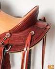Western Horse Wade Saddle Leather Ranch Roping Mahogany