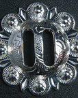 Western Screw Back Concho 1.5 In Slotted Bright Silver Saddle Cowgirl