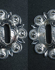Western Screw Back Concho 1.5 In Slotted Bright Silver Saddle Cowgirl