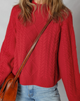 Cable Knit Long Sleeve Sweater