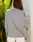 Morgan Stripe Starry Patch Casual Knit Top