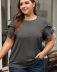 Paulina Ruffled Short Sleeve Plus Size Top