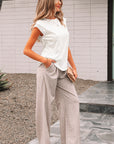 Ivy Lace Patchwork Cap Sleeve Round Neck Top