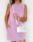 Mineral Wash Sleeveless Mini Dress