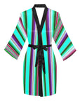 Turquoise Serape Women's Lounge Kimono Robe