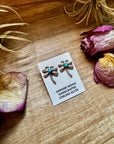 Dragonfly Earrings with Kingman Turquoise – Sterling Silver