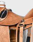 Hilason Western Horse Wade Saddle American Leather Ranch Roping Tan