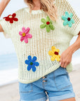 Malaysia Crochet Flower Hollow-out Sweater