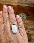 Small Ring - Size 8 - White Buffalo Ring & sterling silver II