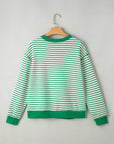 Stripe Patchwork Long Sleeve Top