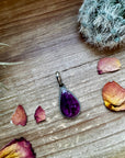 Teardrop Pendant - Purple Spiny & Sterling Silver