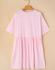 Estella Pocketed Raw Edge Babydoll Dress