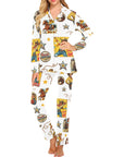 Vintage Cowgirl Collage Western Pajama Set