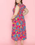 Jessie Ruffled Sleeveless Plus Size Long Dress