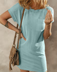 Corded Knit Pocketed T-Shirt Dress
