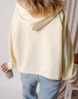 Kate Fleece Lined Half Zipper Kangaroo Pockets Loose Hoodie