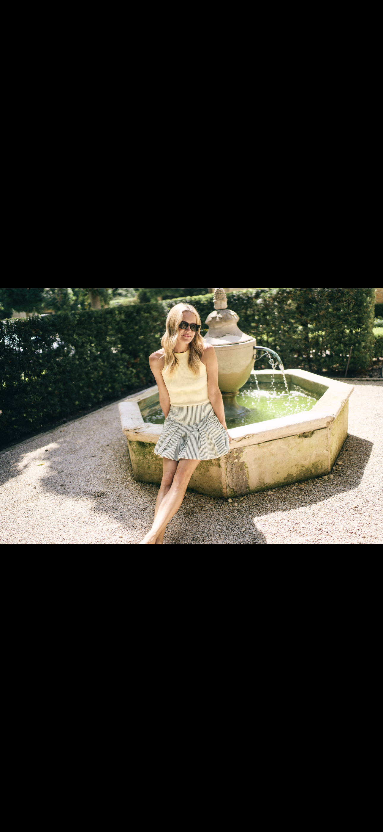 MASON'S DAUGHTER | Harper Mini Skirt, Olive & Ivory Dobby Striped