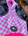 Checks Out (Pink/Turquoise) Fly Mask