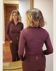Burgundy Silicone Grip Breeches with Belt Loops