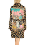 Baha Ranch Retro Pop Western Leopard Cowgirl Robe