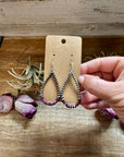 Purple Spiny Oyster Earrings – Sterling Silver Pearls