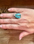 MJ collection - Bug Ring Turquoise - Adjustable - Sterling Silver