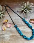 23-Inch Deep Blue Turquoise Necklace & Sterling Accents – Exclusive to The Bijoux FAB