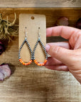 Orange Spiny Oyster Earrings – Sterling Silver Pearls