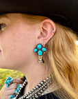 Complete Squash Blossom Set – Kingman Turquoise – Sterling Silver – Navajo Made by Wilson Dawes