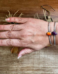 Spiny Oyster Cuff – Orange or Purple – G. Rios, Sterling Silver