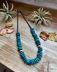 23-Inch Deep Blue Turquoise Necklace & Sterling Accents – Exclusive to The Bijoux FAB