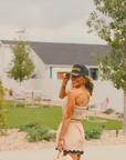 The Haven Romper in Tan
