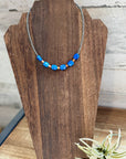 Sterling Silver & Spiny Oyster Choker with Lapis – Summer Necklace