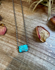 16 inch long necklace and turquoise Variscite