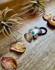 Sterling Silver Hair Tie with Kingman Turquoise