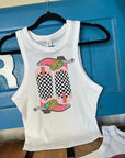 Cowboy Boots Cropped Tank