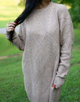 Aura Cable Knit Sweater Dress