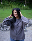 Kairi Exposed Seam Waffle Knit Top