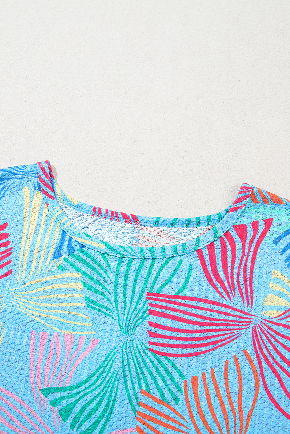 Bow Waffle Knit Crewneck Top