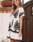 Leyla Vintage High Waist Short Sleeve Dress