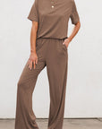 Solid Top and Pants Set