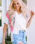 Marie Patchwork V Neck Shirt