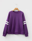 Varsity Stripe Drop Shoulder Sweatshirt
