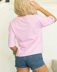 Pink Bow Flag Tee