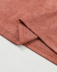 Kaylee Suede Square Neck Puff Sleeve Dress