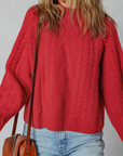 Cable Knit Long Sleeve Sweater