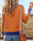 Evangeline Contrast Edge Slim Fit Sweater